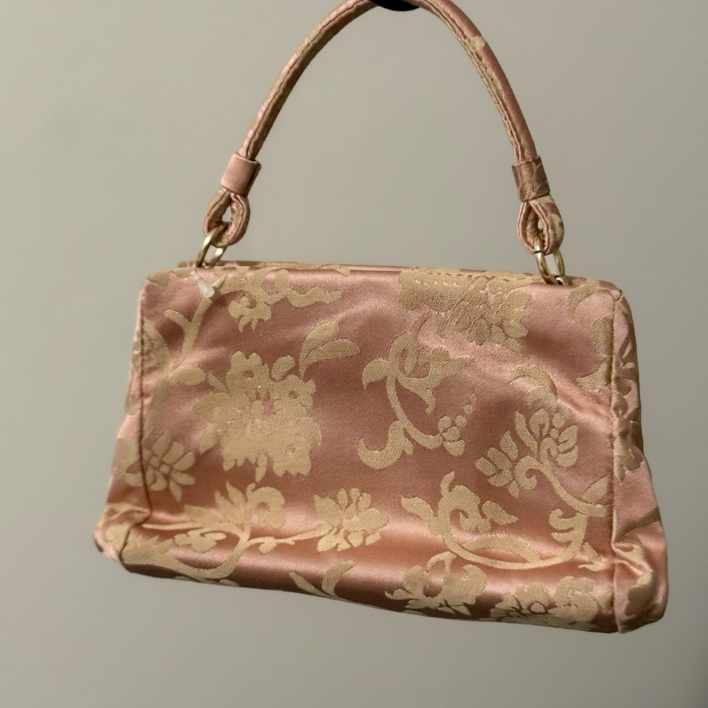 Vintage Banana Republic Elegant Floral Pink Handbag